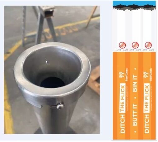 Design images of the butt bins.